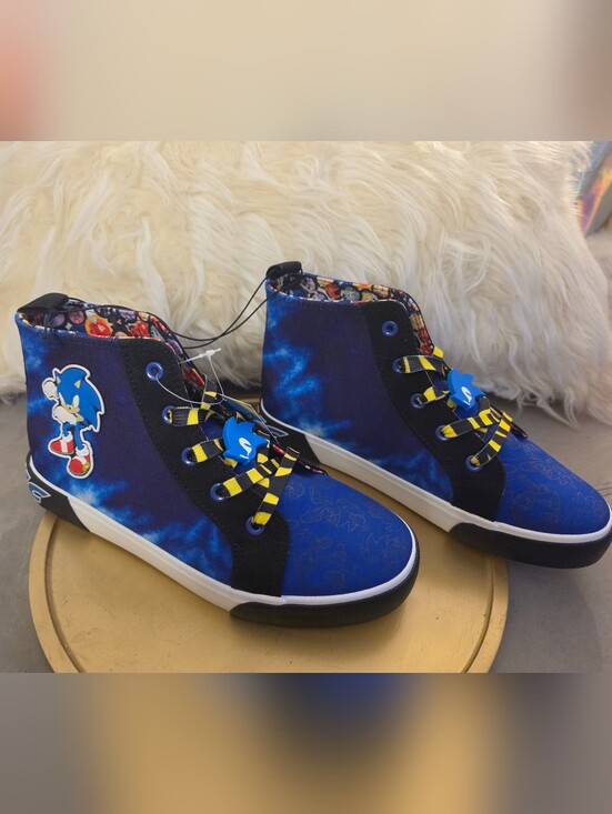 Sega Other - Kids Blue Galaxy High-Top Sneakers with Character Sonic Accent
